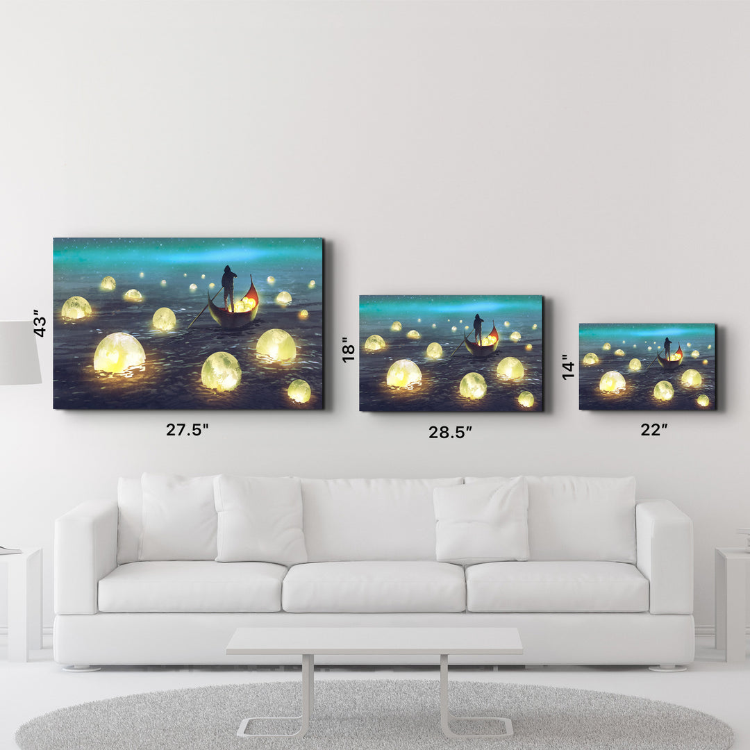 ・"Lights on the Sea"・Glass Wall Art - ArtDesigna Glass Printing Wall Art