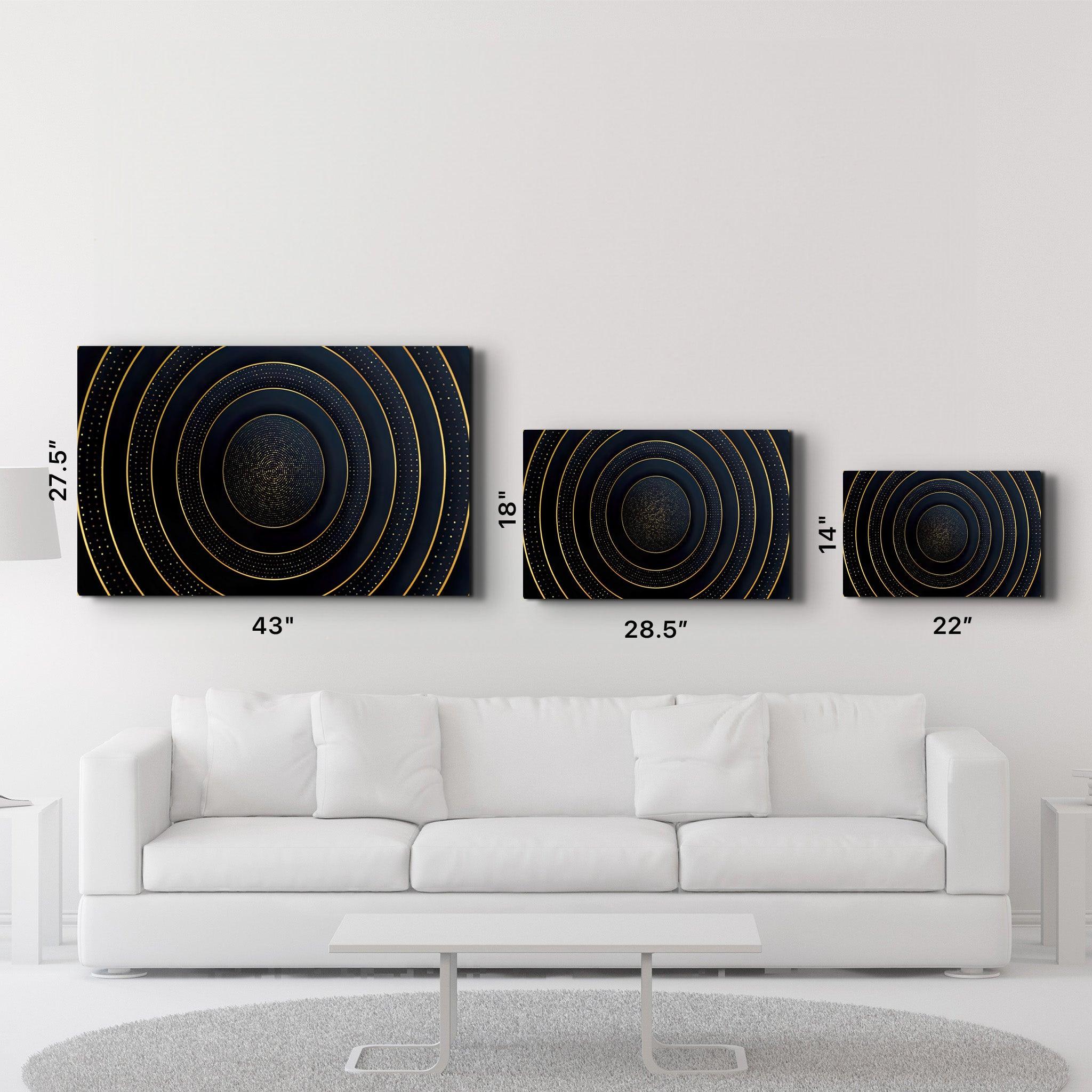 Golden Circles | Glass Wall Art - ArtDesigna Glass Printing Wall Art