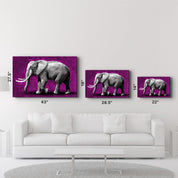 Elephant Purple | Glass Wall Art - ArtDesigna Glass Printing Wall Art