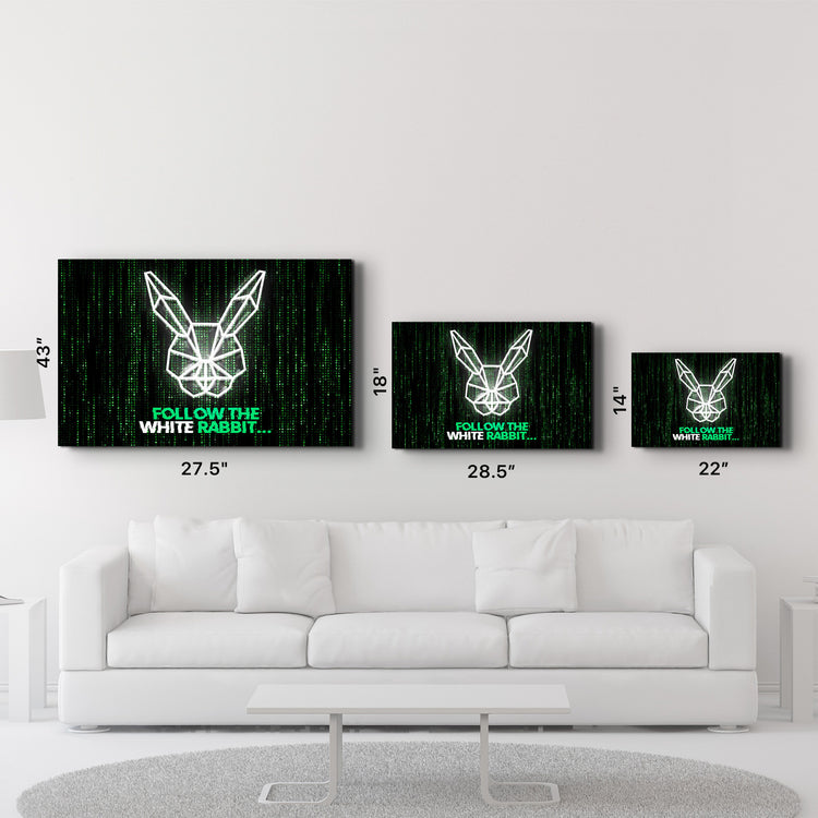 ・"Follow the Rabbit"・Glass Wall Art - ArtDesigna Glass Printing Wall Art