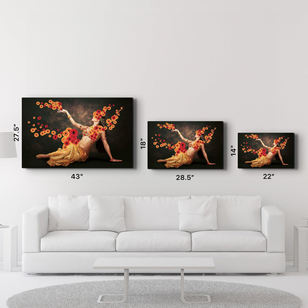 ・"Oriental Dancer"・Designer's Collection Glass Wall Art - ArtDesigna Glass Printing Wall Art