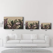 Retro Leaves | Glass Wall Art - Artdesigna