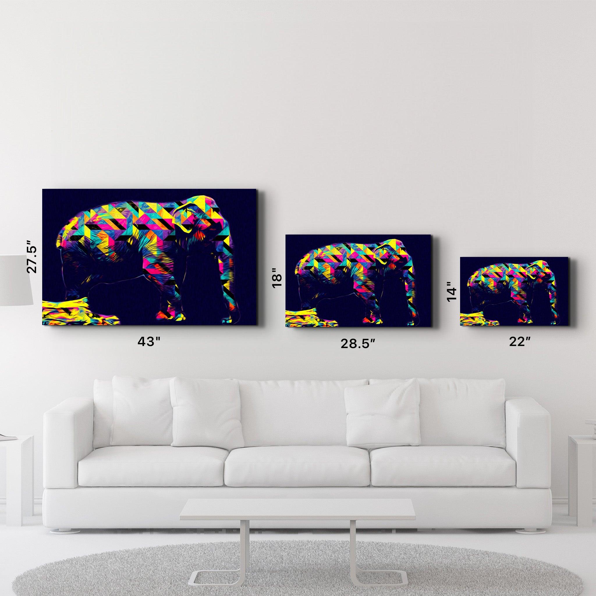 Colormix Elephant | Glass Wall Art - ArtDesigna Glass Printing Wall Art