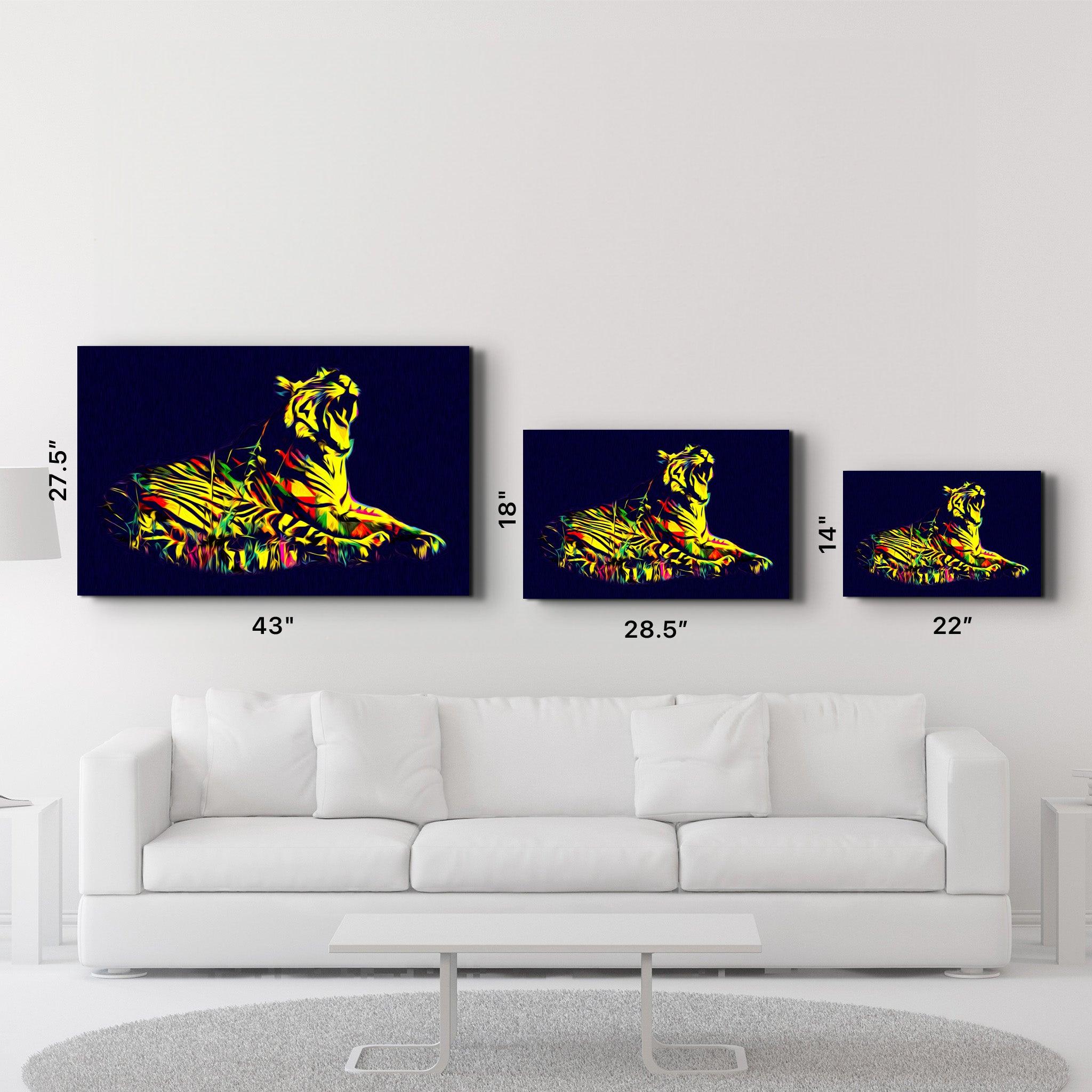 Colormix Tiger 2 | Glass Wall Art - ArtDesigna Glass Printing Wall Art