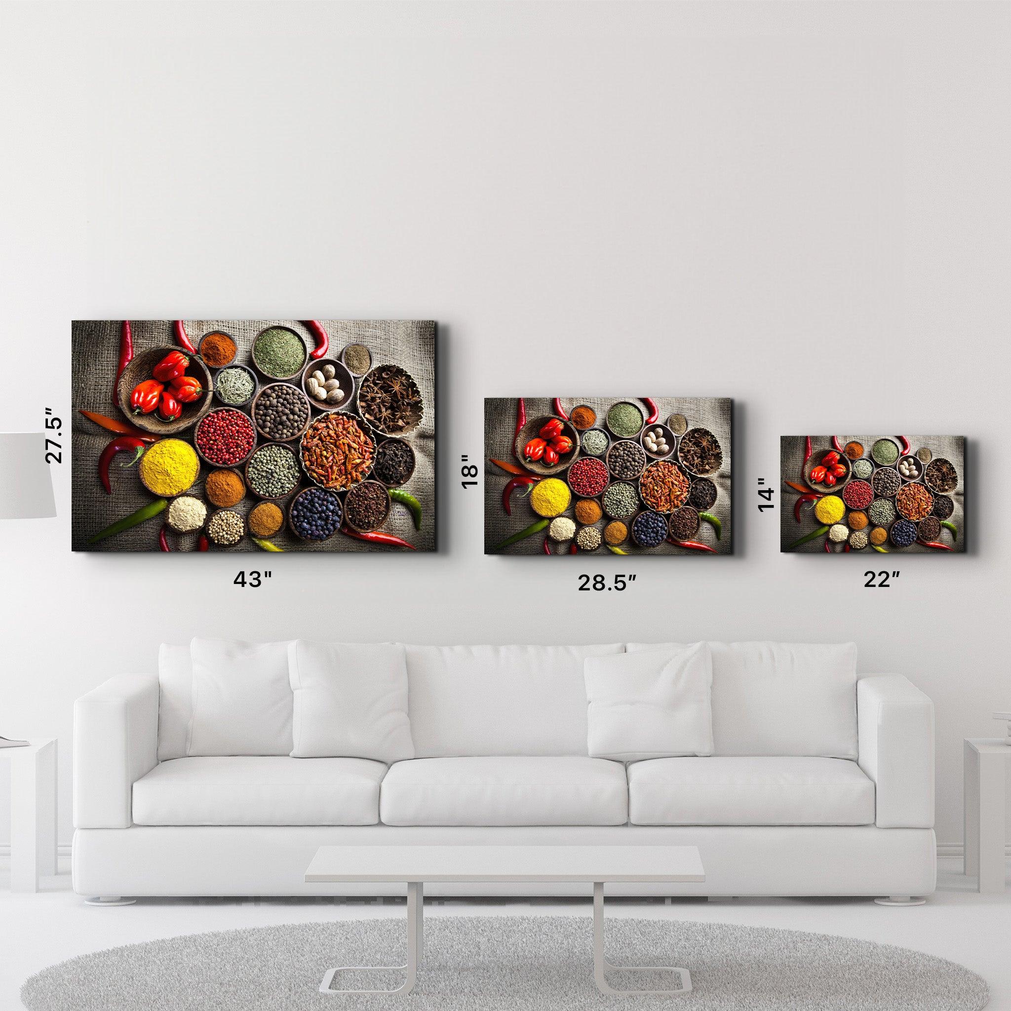 Colorful Spices | Glass Wall Art - ArtDesigna Glass Printing Wall Art
