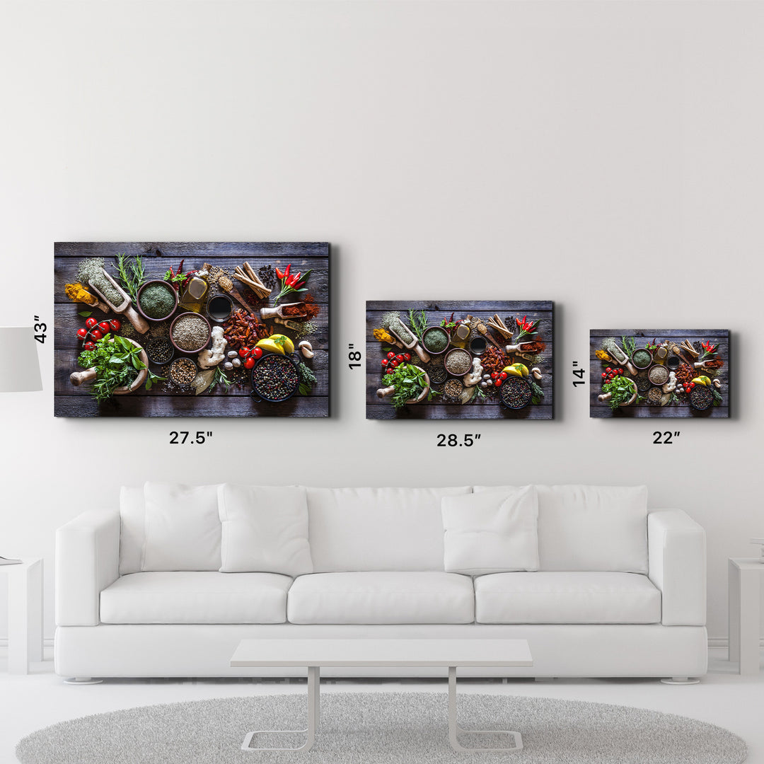 ・"Spices And Vegetables"・Glass Wall Art - ArtDesigna Glass Printing Wall Art
