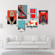 Urban Radiance & Architectural Harmony Gallery Glass Wall Art Set - Artdesigna