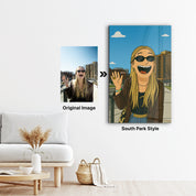 Custom Cartoon & Painting Style For Your Personal Image | Glass Wall Art