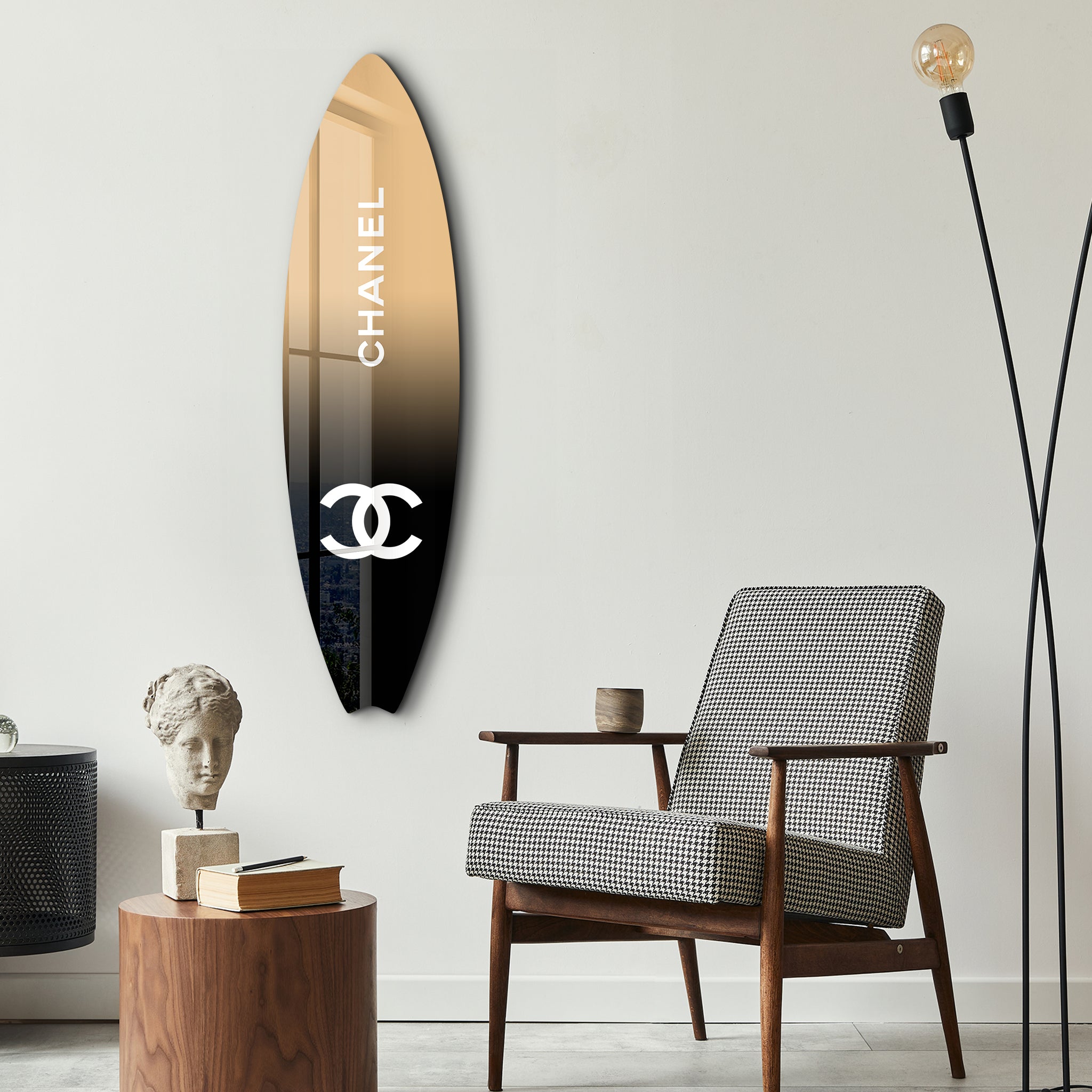 Iconic CC | Surfboard Glass Wall Art