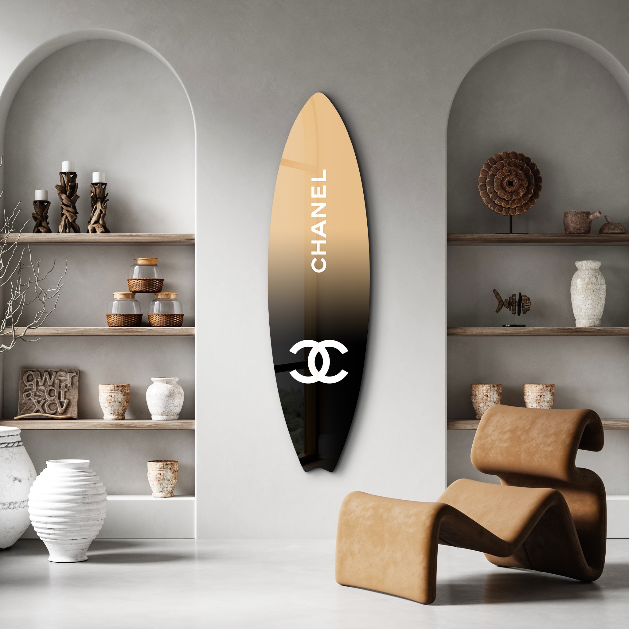 Iconic CC | Surfboard Glass Wall Art