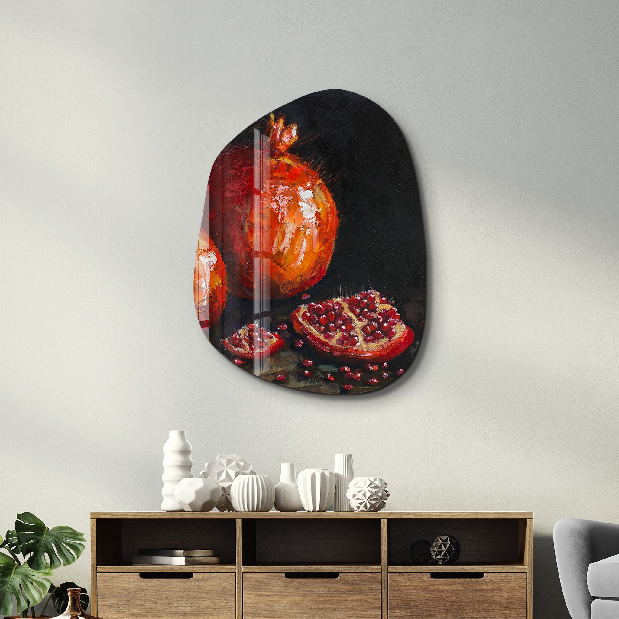 Crimson Harvest – Amorphous Glass Wall Art