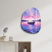 Dreamy Nightfall – Amorphous Glass Wall Art