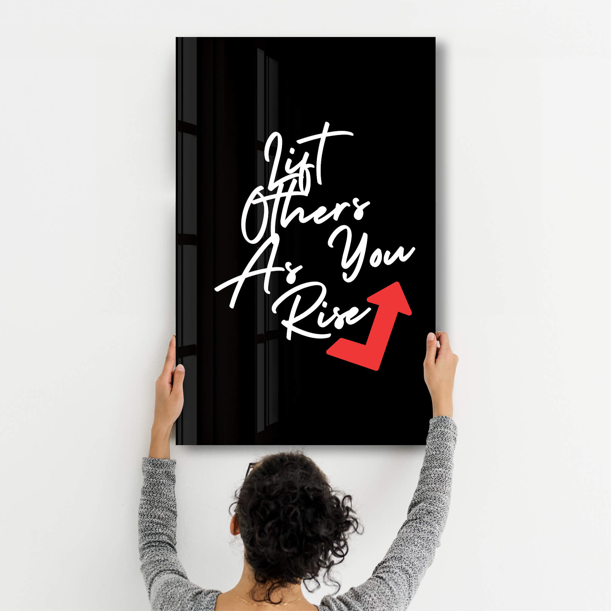Lift Others As You Rise | Motivational Collection Glass Wall Art