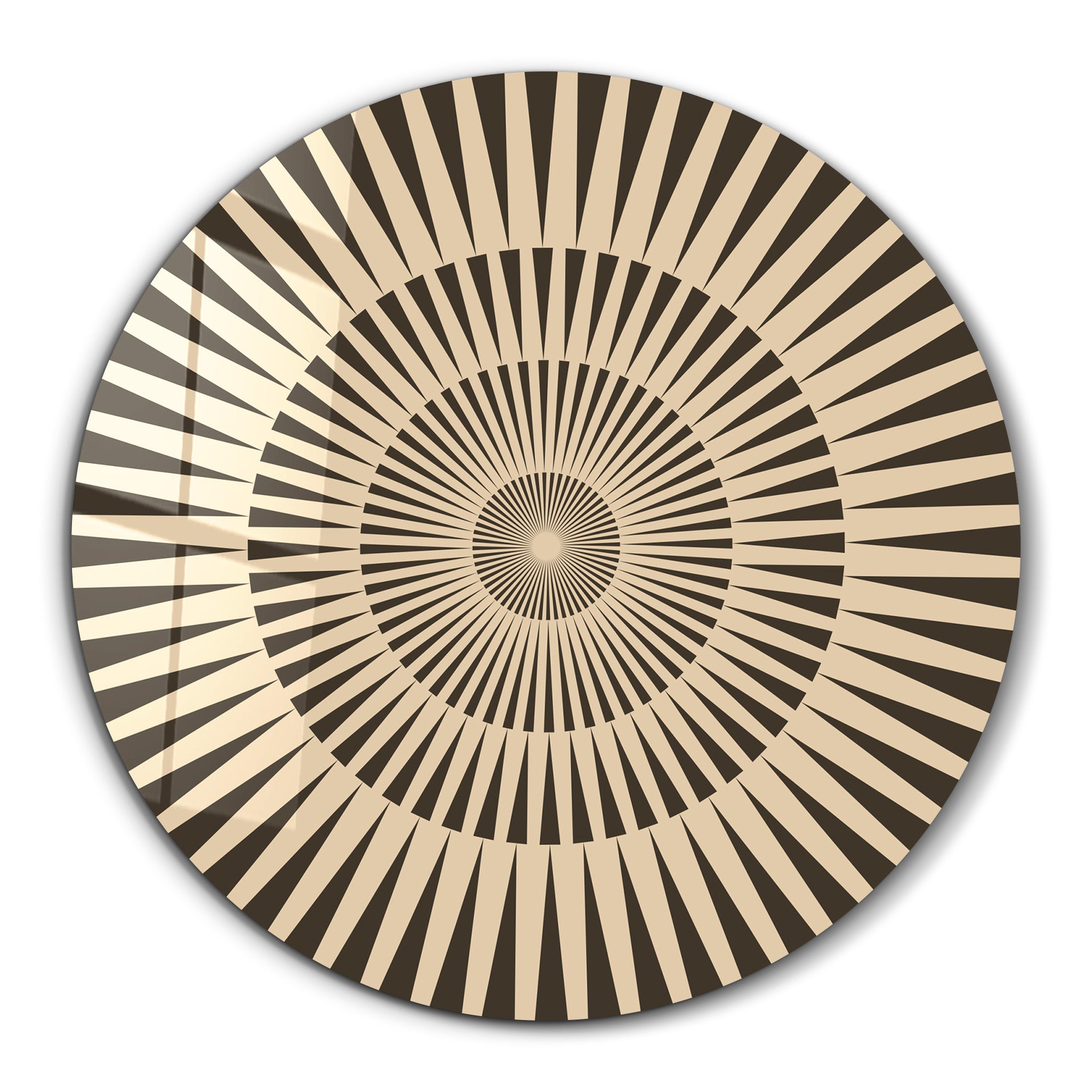 Desert Bloom - Round Glass Wall Art