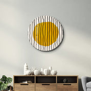 Golden Core – Round Glass Wall Art
