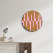 Pink Canyon – Round Glass Wall Art