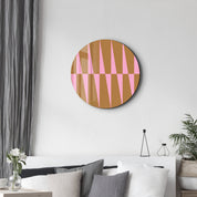 Pink Canyon – Round Glass Wall Art
