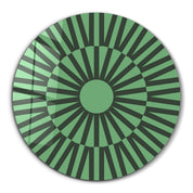 Verdant Pulse – Round Glass Wall Art