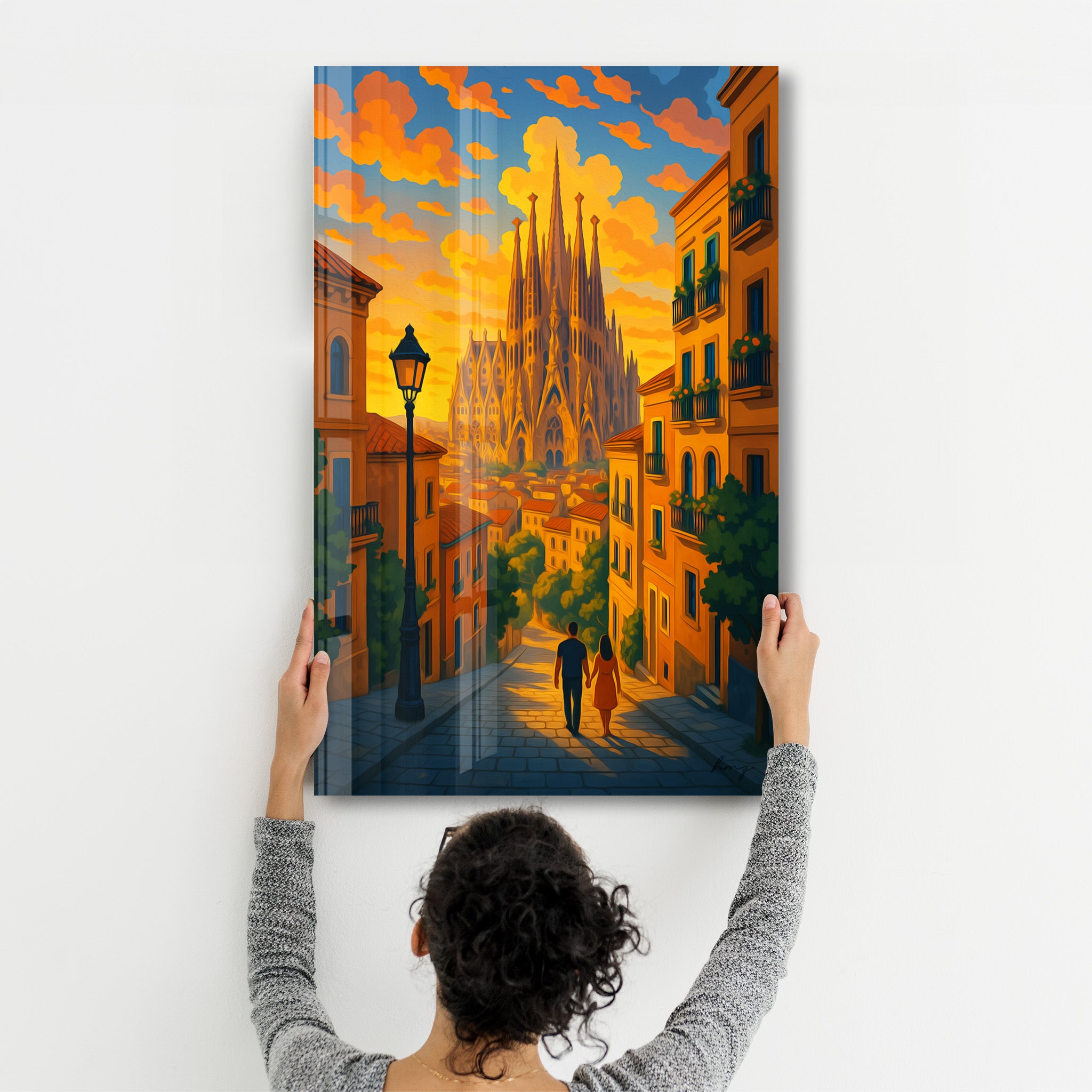 Barcelona Lights – Glass Wall Art by HMZ