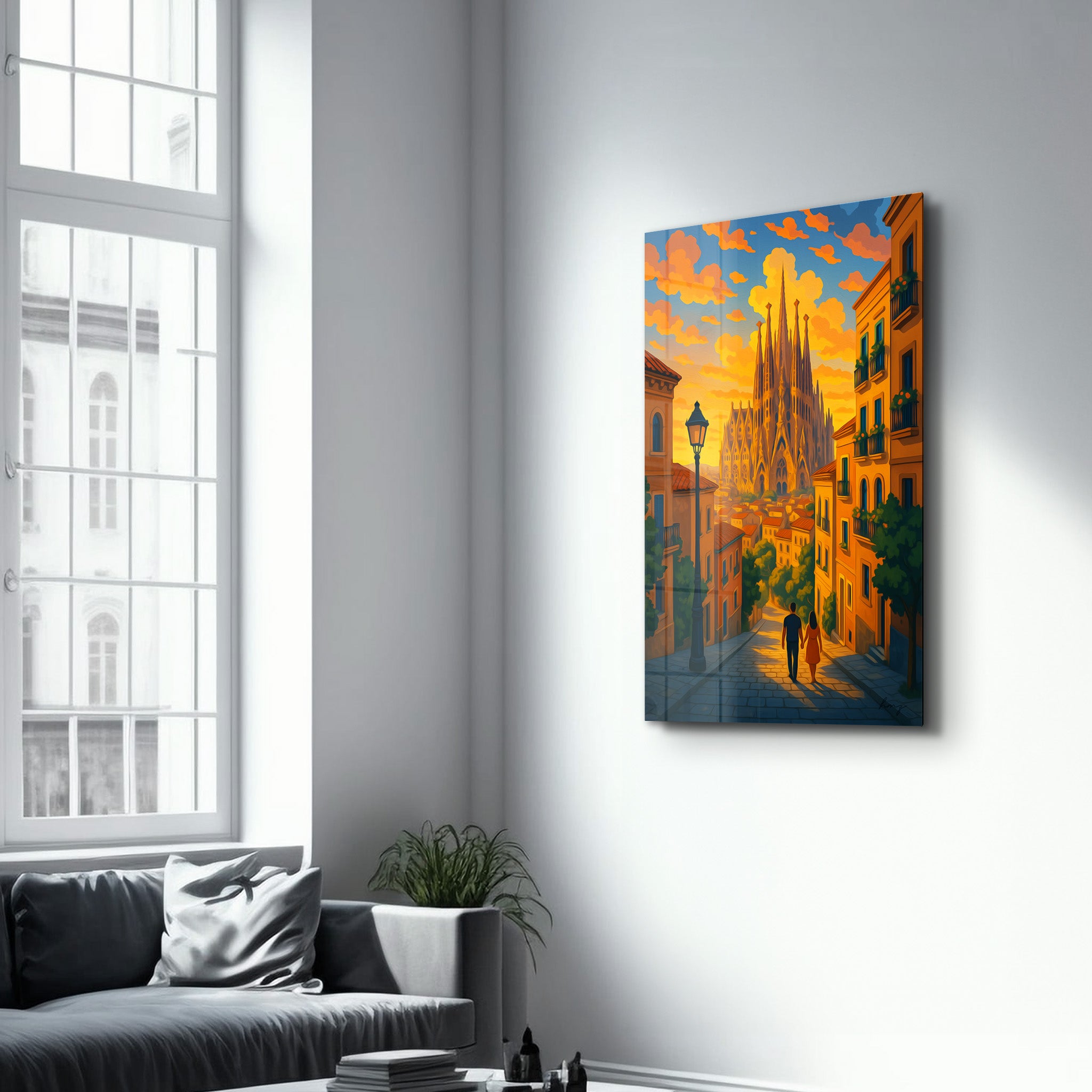 Barcelona Lights – Glass Wall Art by HMZ