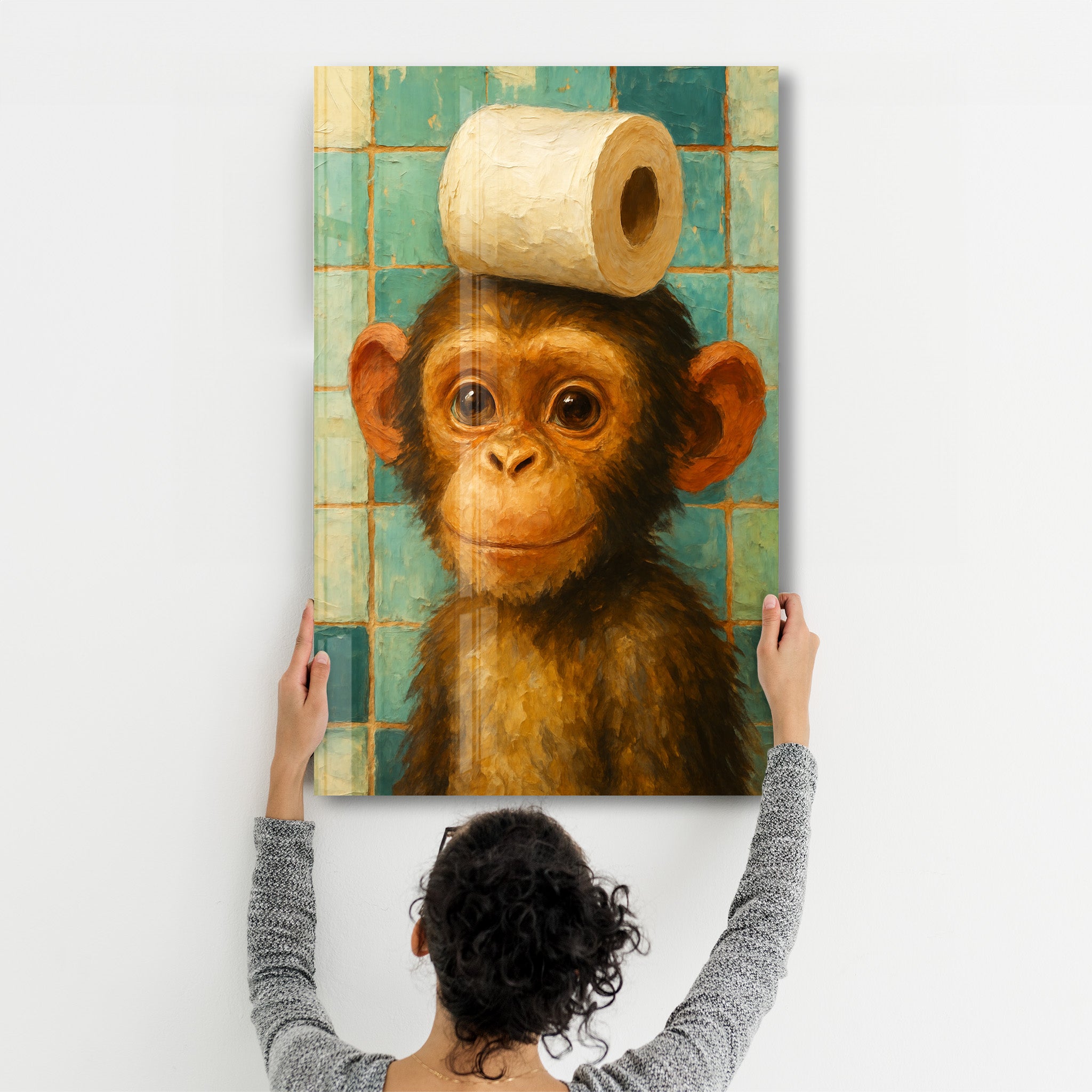 Bathroom Bandit – Glass Wall Art