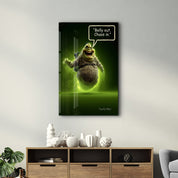 Belly Out. Chaos In. - Glass Wall Art