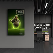 Belly Out. Chaos In. - Glass Wall Art