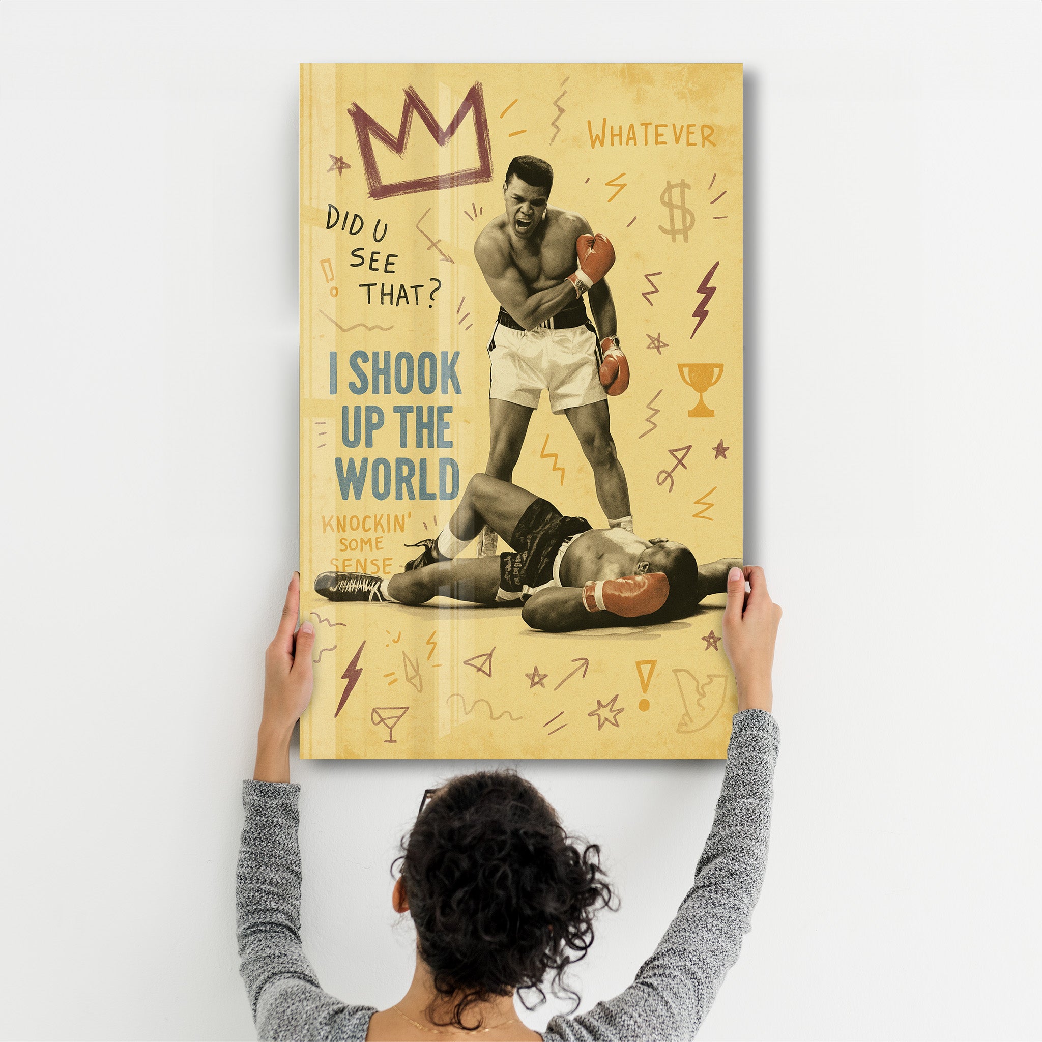 I Shook Up the World - Champion Spirit Glass Wall Art