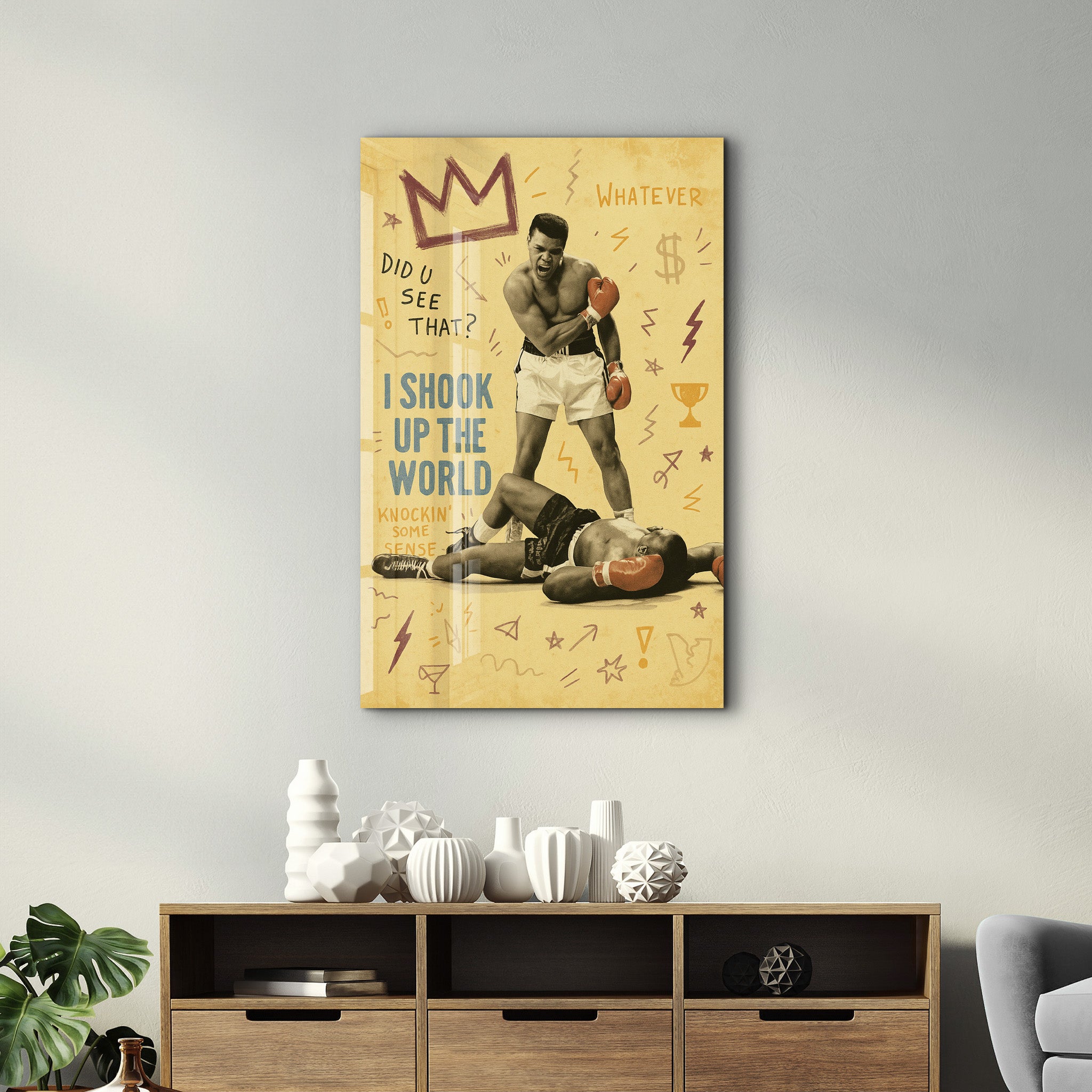 I Shook Up the World - Champion Spirit Glass Wall Art