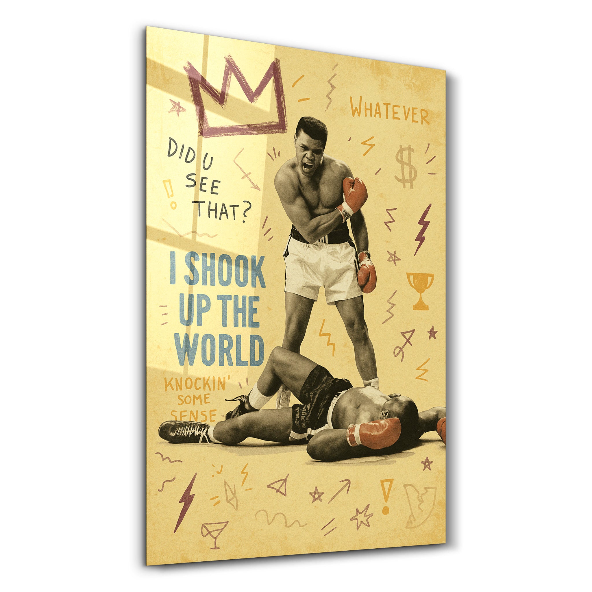 I Shook Up the World - Champion Spirit Glass Wall Art