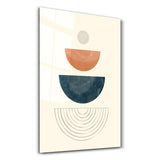 Color Stacked Abstract Forms - Glass Wall Art