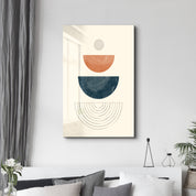 Color Stacked Abstract Forms - Glass Wall Art