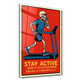 Dead Serious Cardio - Glass Wall Art