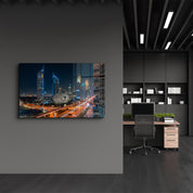 Dubai Skyline | Glass Wall Art - لوحة فنية زجاجية
