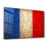 French Flag Splash | Glass Wall Art