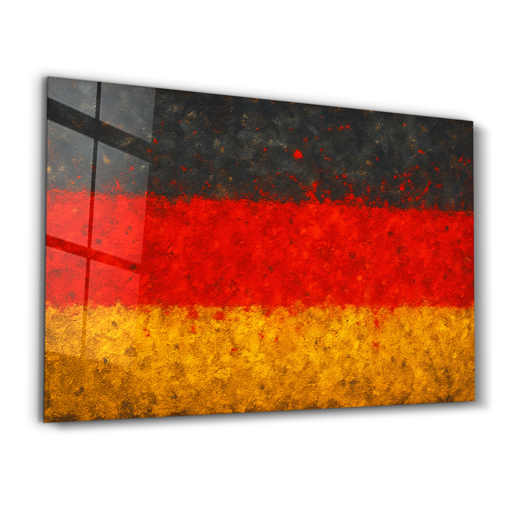 German Flag Splash - Glass Wall Art