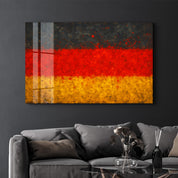 German Flag Splash - Glass Wall Art