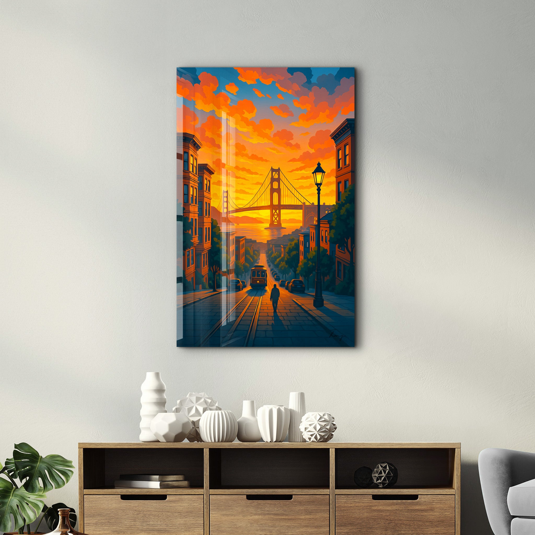 Golden Bay – Glass Wall Art by HMZ