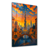 Goldenes Dubai – – Glasbild