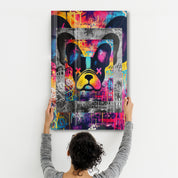 Graffiti Pup Pop – Glass Wall Art