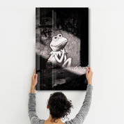 Kermit in the Shadows – Glass Wall Art