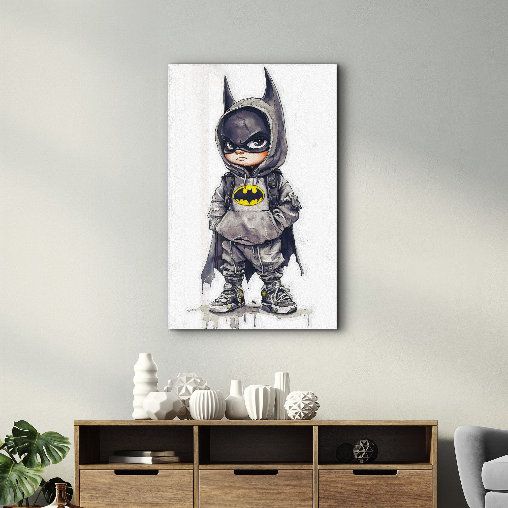 Little Dark Knight - Glass Wall Art