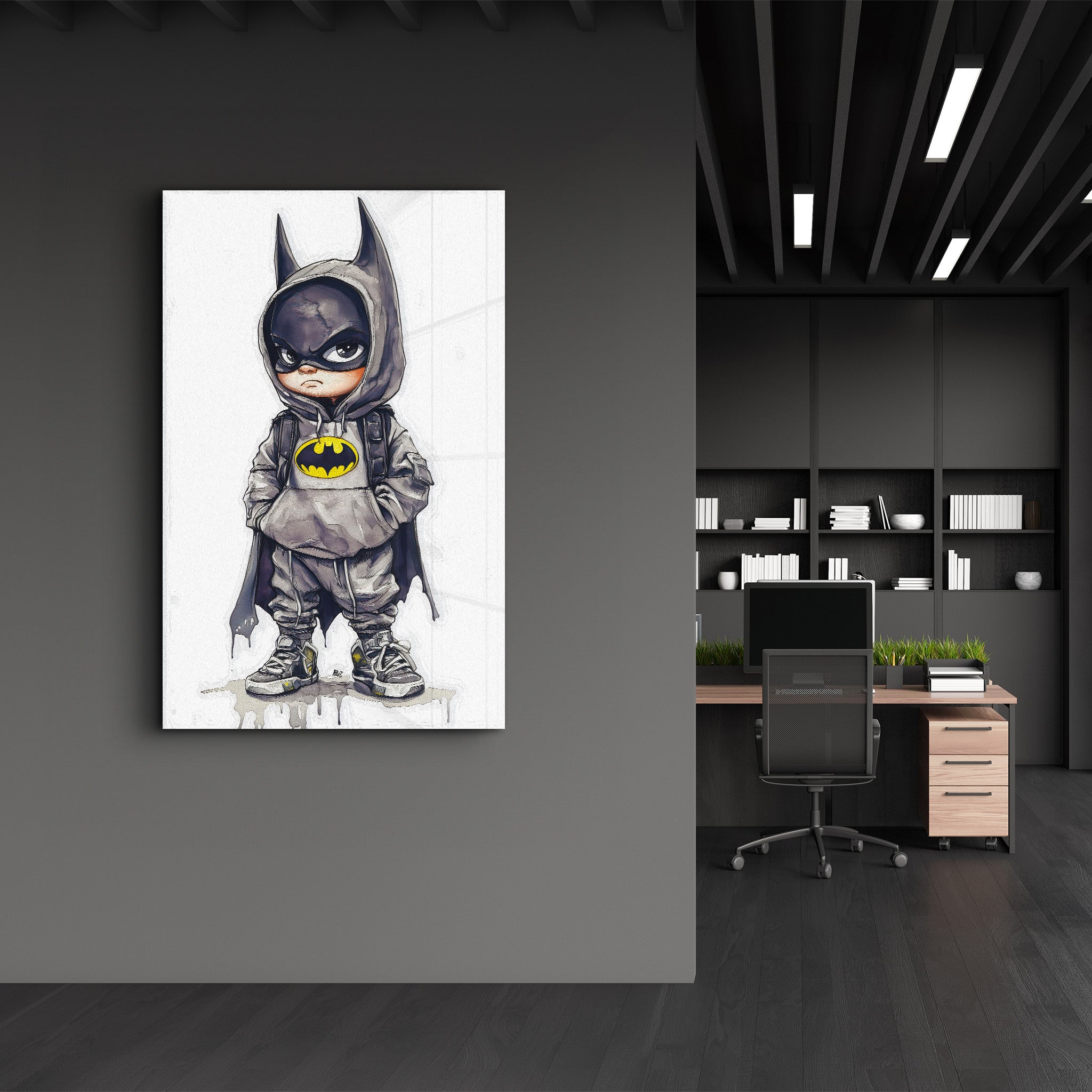 Little Dark Knight - Glass Wall Art