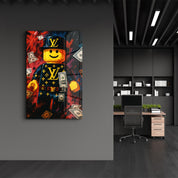 LV Block Boss - Designer Glass Wall Art