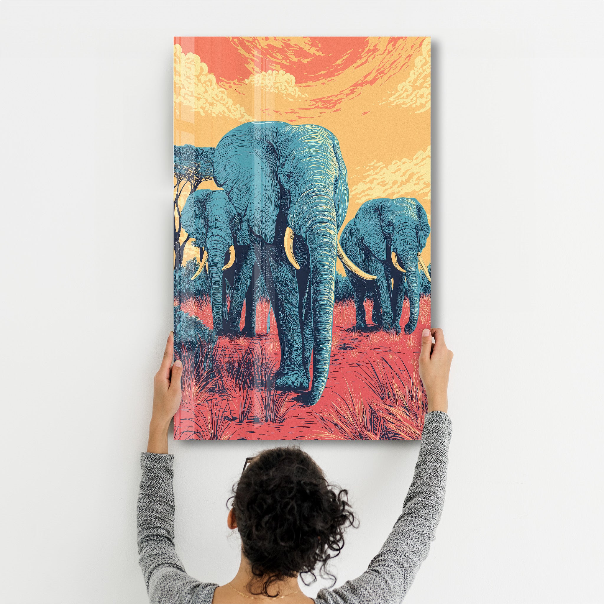 March of the Giants – Glass Wall Art