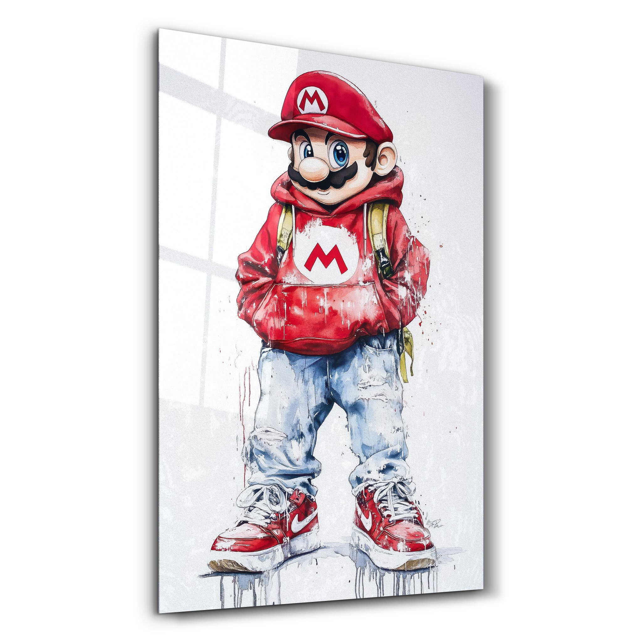 Mario Swagger - Glass Wall Art