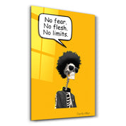 No Fear. No Flesh. No Limits. - Glass Wall Art