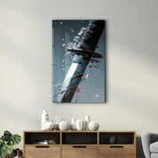 Petals & Steel - Glass Wall Art