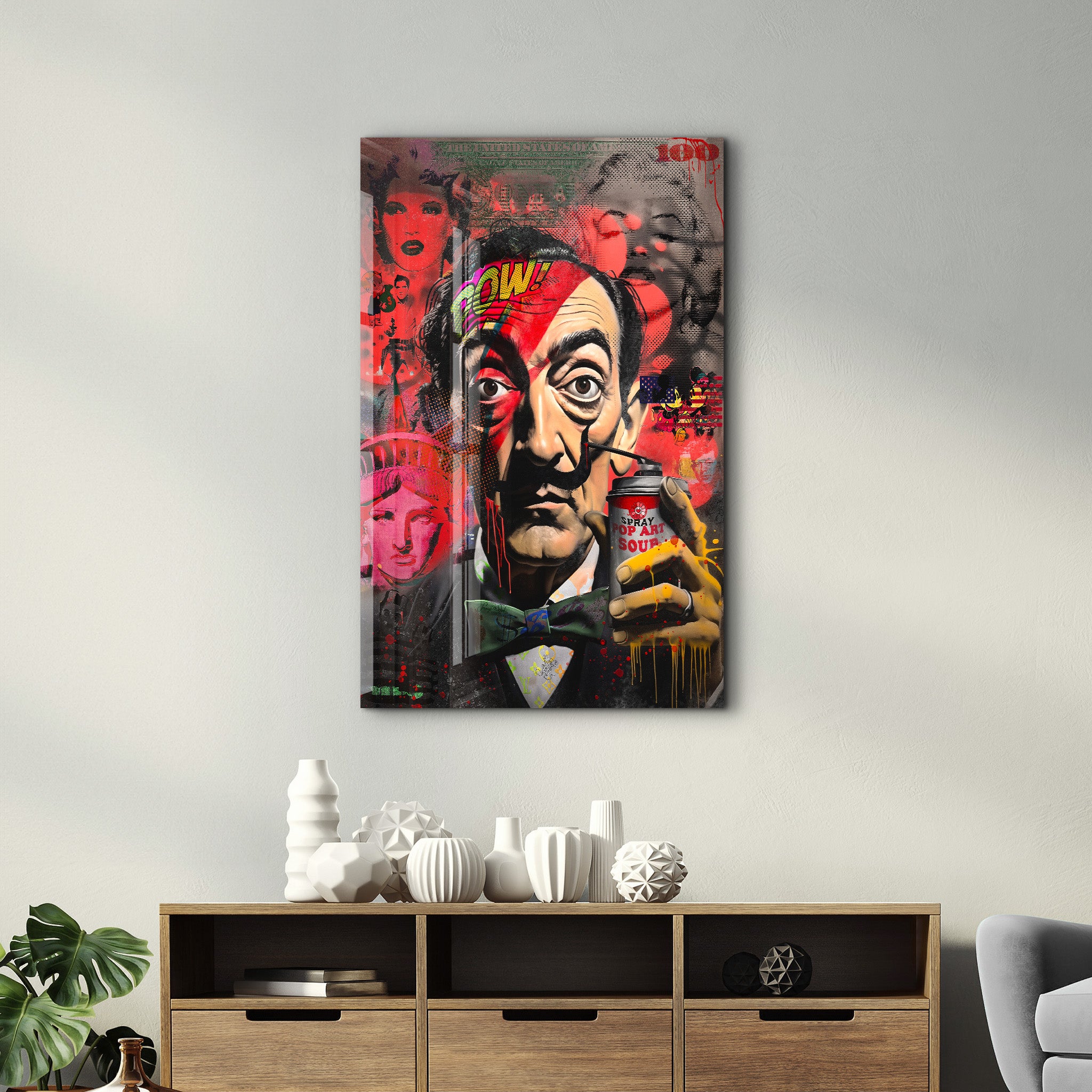 POW! by Mr. Pablo Costa – Glass Wall Art