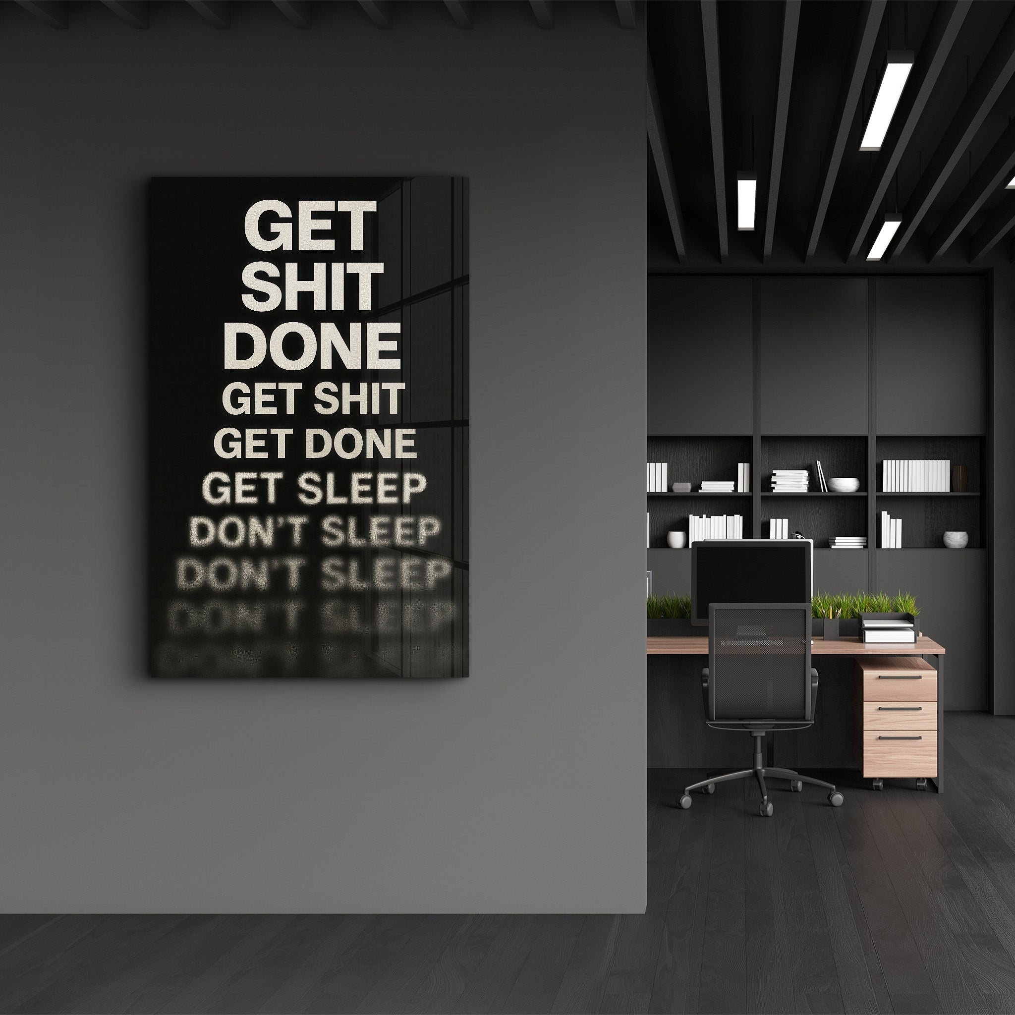 Productivity Spiral - Glass Wall Art